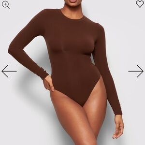 SKIMS Brown Long Sleeve Bodysuit